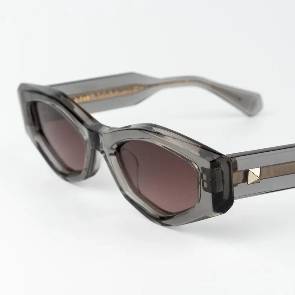 Valentino Men Sunglasses Translucent Grey Rose Irregular V - TRE VLS-101C-51